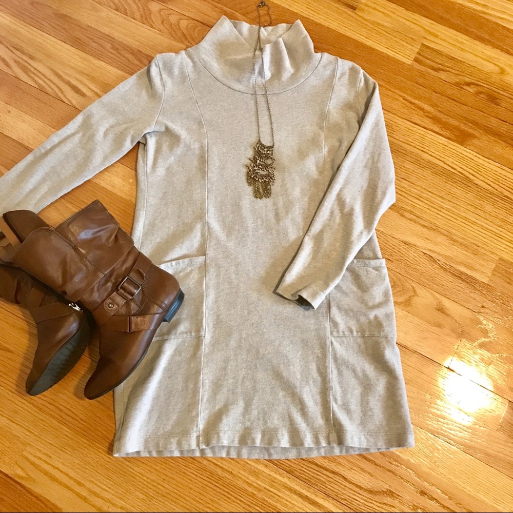 J. Jill Pure Jill roll neck tunic dress EUC!